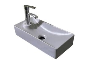 Изображение товара Раковина SantiLine, накладная, 43,5 х 21 см, чаша справа, цвет серый матовый, SL-2009RMG