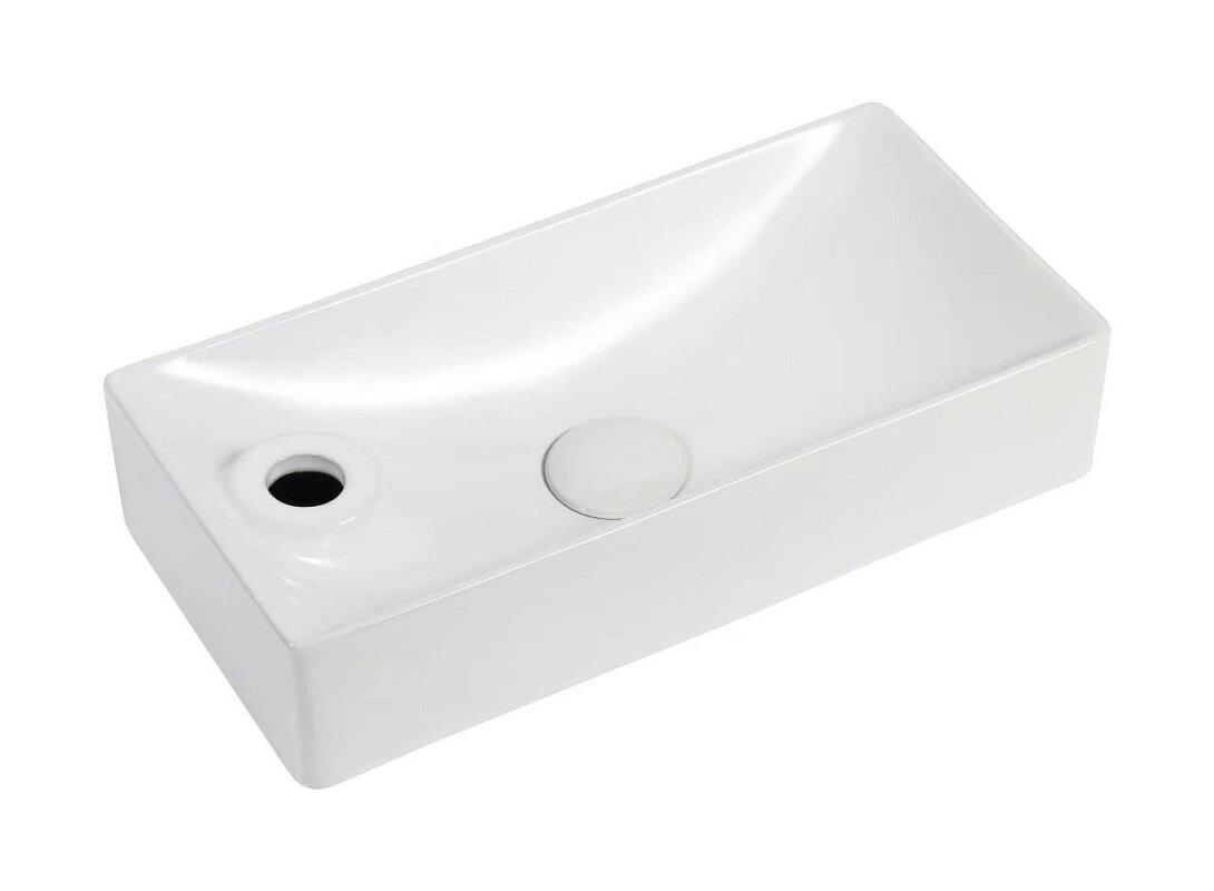 Изображение товара Раковина SantiLine накладная, прямоугольная 43,5х21 см, белая, SL-2023R