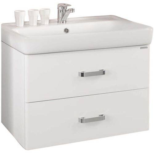 Изображение товара Тумба под раковину Акватон АМЕРИНА 80 белая с ящиками и раковиной