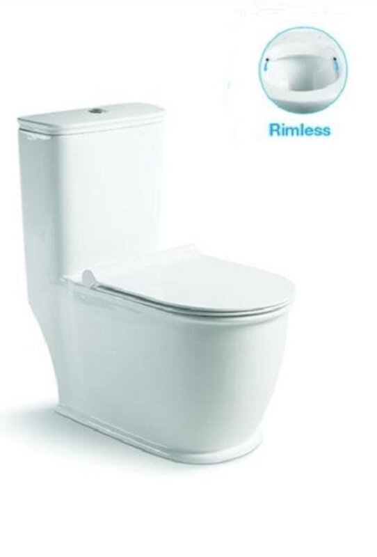 Изображение товара Унитаз-моноблок безободковый SantiLine SL-5019 с сиденьем микролифт
