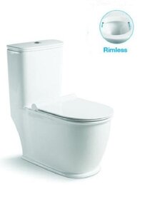 Изображение товара Унитаз-моноблок безободковый SantiLine, сиденье микролифт, цвет белый, SL-5019