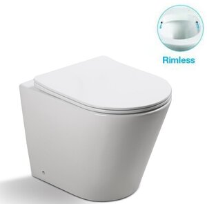 Изображение товара Безободковый приставной унитаз SantiLine SL-5020 с сиденьем микролифт белый