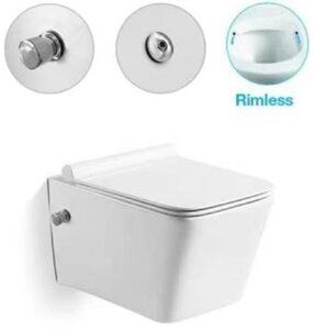 Изображение товара Безободковый подвесной унитаз SantiLine с функцией биде и микролифтом, белый