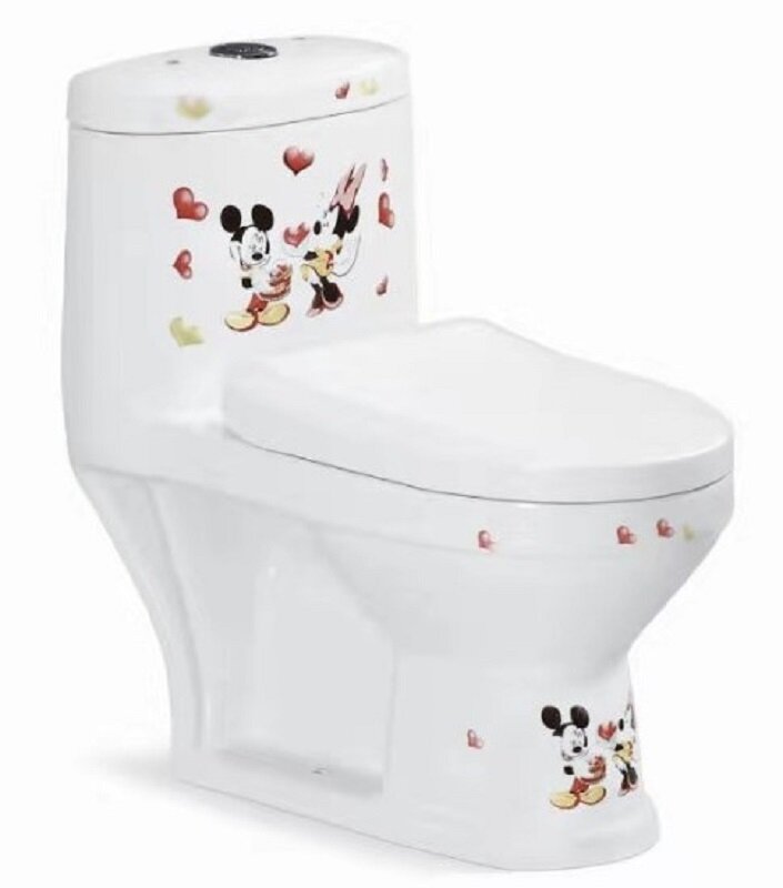 Изображение товара Унитаз-моноблок SantiLine, детский, сиденье микролифт, цвет белый с рисунком, SL-5015