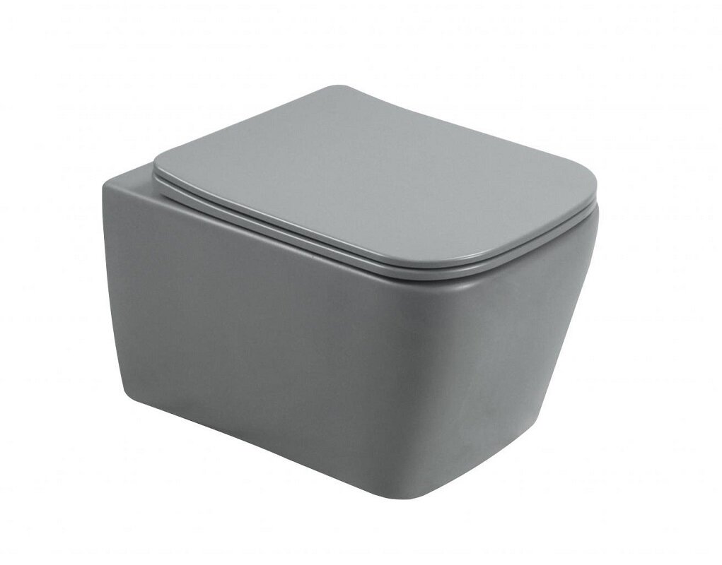 Изображение товара Подвесной унитаз SantiLine SL-5007MG с микролифтом и серым матовым покрытием