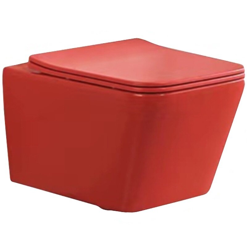 Изображение товара Безободковый подвесной унитаз SantiLine SL-5007MR красный матовый