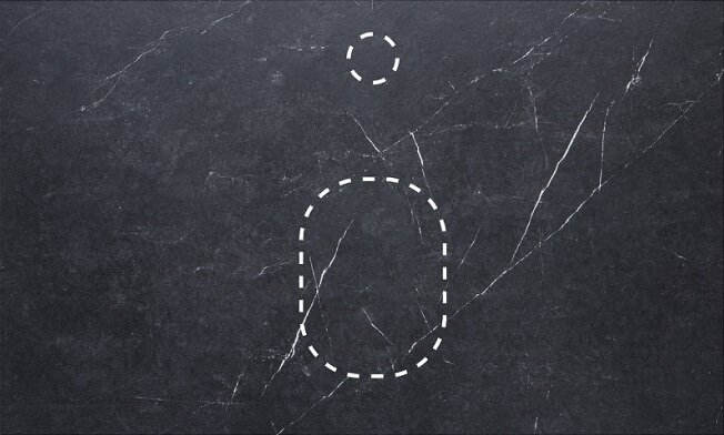 Изображение товара Столешница La Fenice Granite Black Olive Light Lappato 80 см черный мрамор