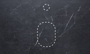 Изображение товара Столешница La Fenice Granite Black Olive Light Lappato 80 см, черный мрамор, FNC-03-VS03-80