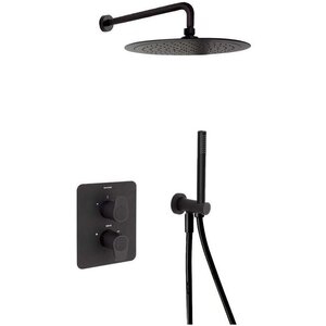 Изображение товара Душевая система Ramonsoler Alexia K3687011NM для душа, термостатическая, на 2 потребителя, цвет черный матовый