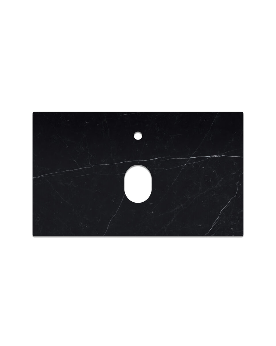 Изображение товара Столешница La Fenice Granite Black Olive Light Lappato Terra 80 см — мраморный керамогранит для ван