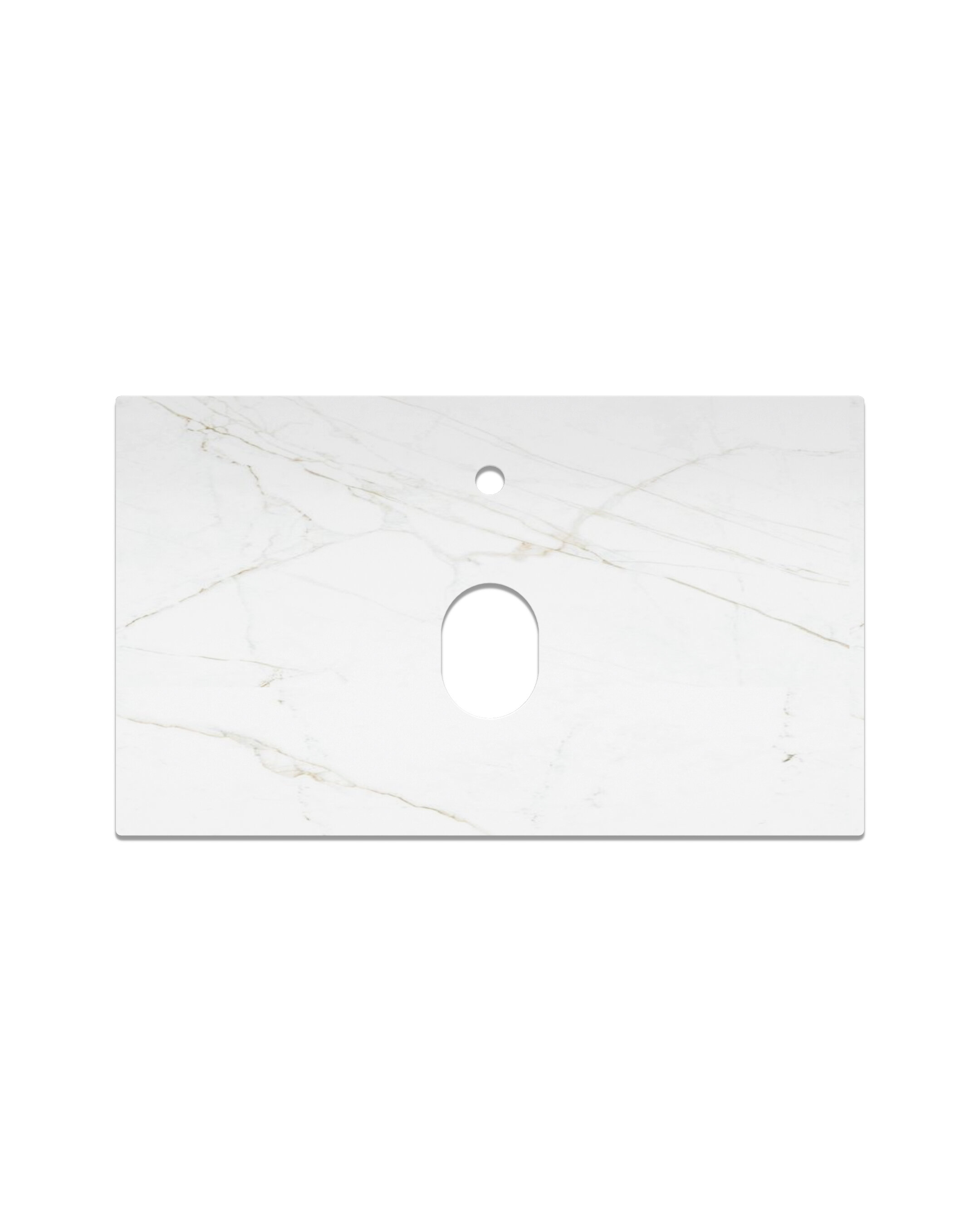 Изображение товара Столешница La Fenice Granite Gray 80 см из керамогранита белый мрамор