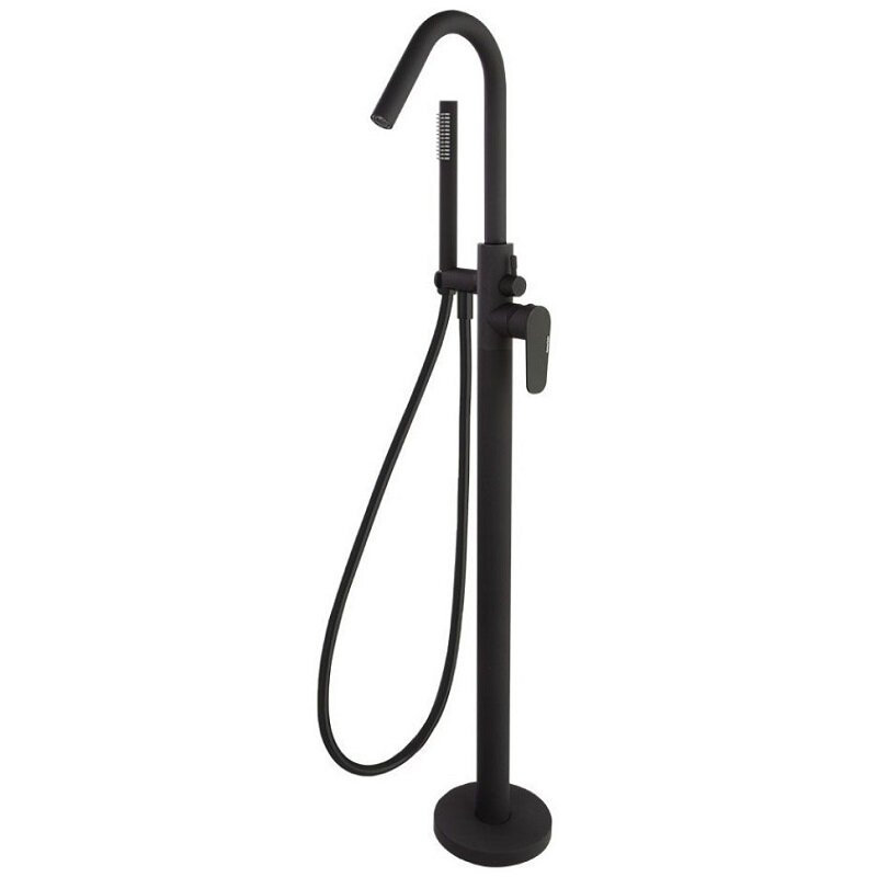 Изображение товара Смеситель Ramonsoler Alexia 368503DNM для ванны, с душевым гарнитуром, напольный, цвет черный матовый