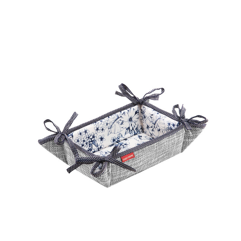 Изображение товара Хлебница Casy Home в стиле Сканди 20х13х7 см серый белый рисунок