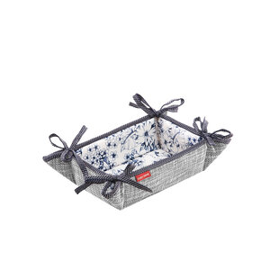 Изображение товара Хлебница Casy Home в стиле Сканди 20х13х7 см серый белый рисунок