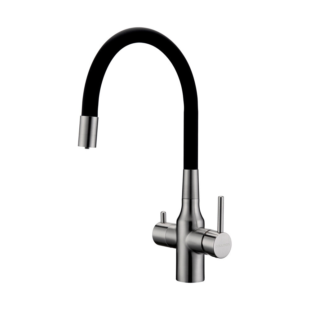 Изображение товара Смеситель Paulmark Salix Sa213419-BS для кухонной мойки, под фильтр, с гибким изливом, брашированная сталь