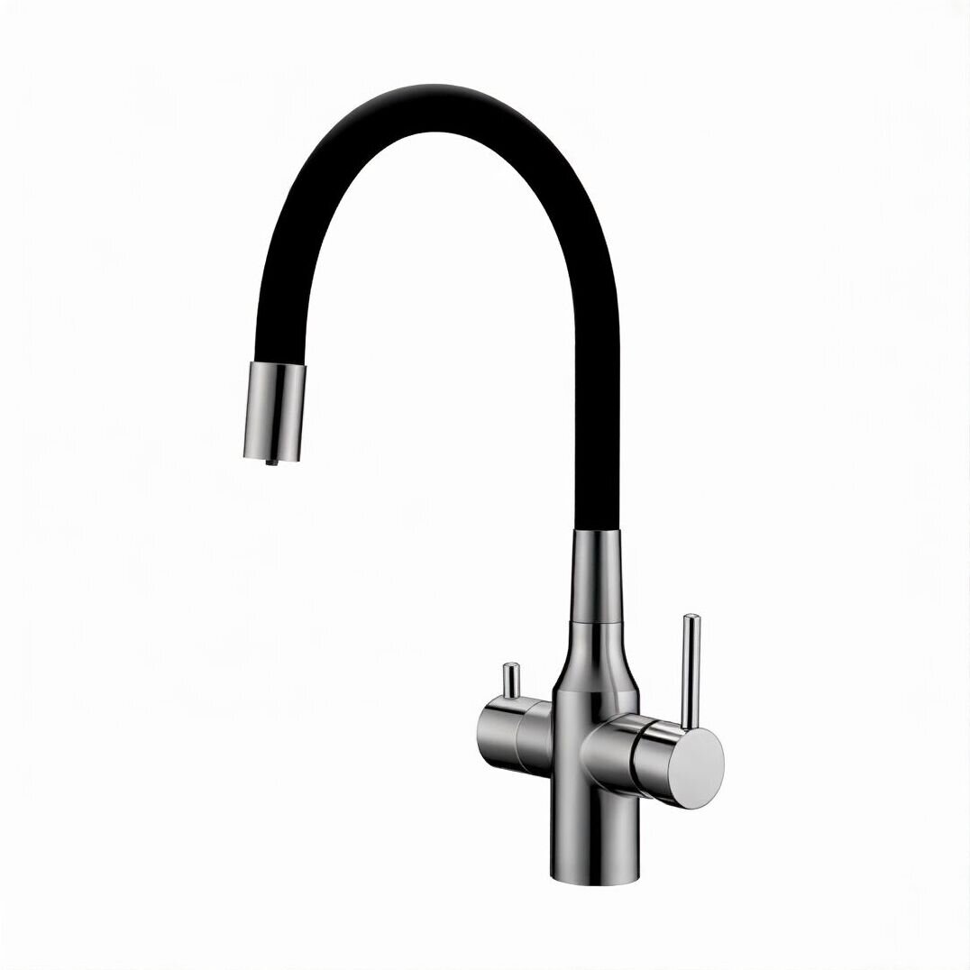 Изображение товара Смеситель Paulmark Salix Sa213419-BS для кухонной мойки, под фильтр, с гибким изливом, брашированная сталь Изображение товара Смеситель Paulmark Salix Sa213419-BS для кухонной мойки, под фильтр, с гибким изливом, брашированная сталь