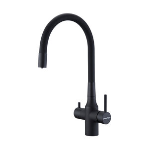 Изображение товара Смеситель Paulmark Salix Sa213419-AN для кухонной мойки, под фильтр, с гибким изливом, антрацит