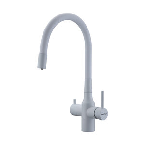 Изображение товара Смеситель Paulmark Salix Sa213419-WH для кухонной мойки, под фильтр, с гибким изливом, белый матовый