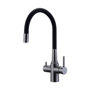 Изображение товара Смеситель Paulmark Salix Sa213419-GM для кухонной мойки с гибким изливом