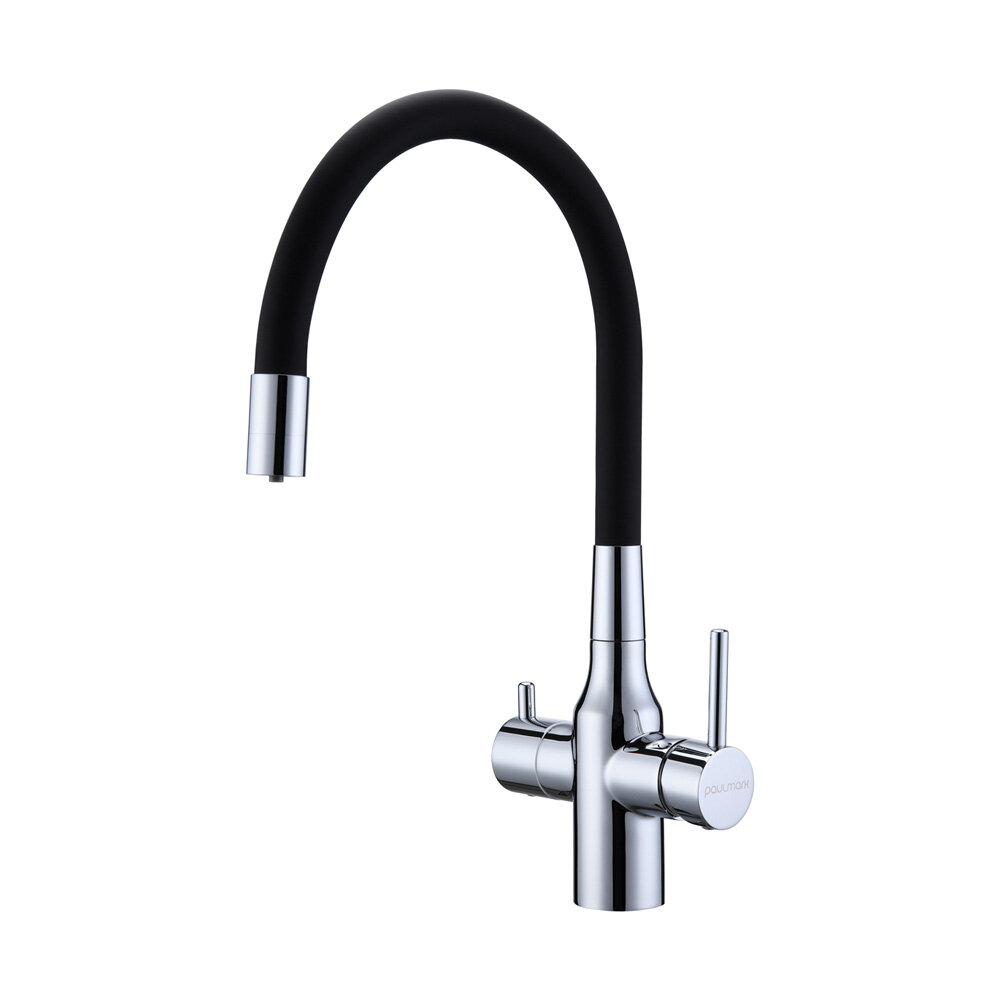 Изображение товара Смеситель кухонный Paulmark Salix Sa213419-CR с гибким изливом и подключением фильтра