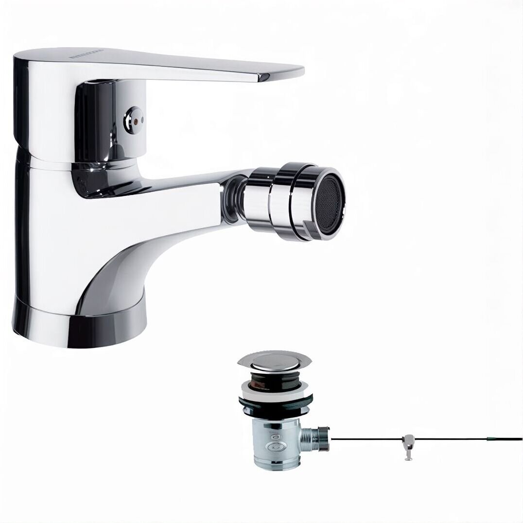Изображение товара Биде смеситель Ramonsoler Titanium с донным клапаном и хромом Изображение товара Биде смеситель Ramonsoler Titanium с донным клапаном и хромом
