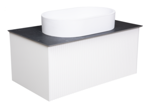 Изображение товара Тумба под раковину La Fenice Terra Bianca 80 см подвесная белый матовый