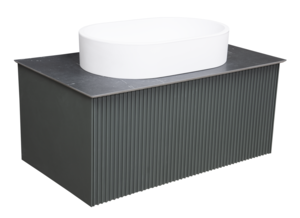 Изображение товара Тумба под раковину La Fenice Terra Grigio подвесная 80 см серо-зеленый