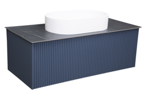 Изображение товара Тумба под раковину La Fenice Terra Blu Grigio 100 см подвесная синий матовый