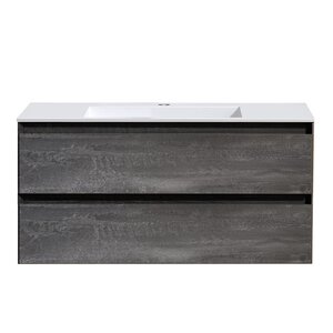 Изображение товара Тумба под раковину Vincea Luka 100 см подвесная серый G.Stone