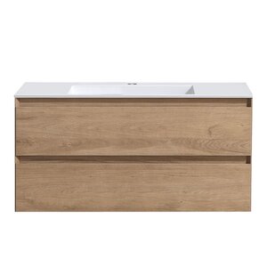 Изображение товара Тумба под раковину Vincea Luka 100 см, подвесная, натуральный дуб N.Oak