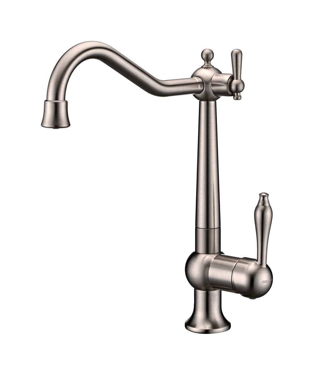 Изображение товара Смеситель для кухонной мойки Paulmark Retro Re213226-NI, никель, Германии