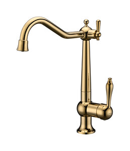 Изображение товара Смеситель Paulmark Retro Re213226-G для кухонной мойки, под фильтр, золото
