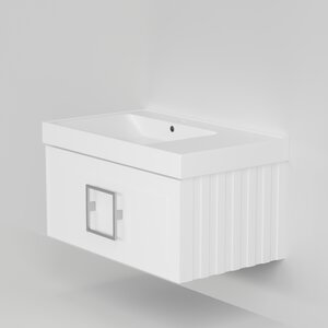 Изображение товара Тумба под раковину La Fenice Cubo Bianca 80 см, подвесная, под встраиваемую раковину, белый матовый, FNC-01-CUB-B-80