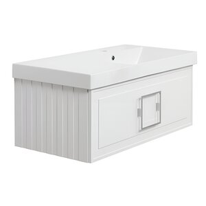 Изображение товара Тумба под раковину La Fenice Cubo Bianca 90 см, подвесная, под встраиваемую раковину, белый матовый, FNC-01-CUB-B-90 Изображение товара Тумба под раковину La Fenice Cubo Bianca 90 см, подвесная, под встраиваемую раковину, белый матовый, FNC-01-CUB-B-90