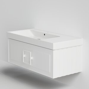 Изображение товара Тумба под раковину La Fenice Cubo Bianca 100 см, подвесная, под встраиваемую раковину, белый матовый, FNC-01-CUB-B-100