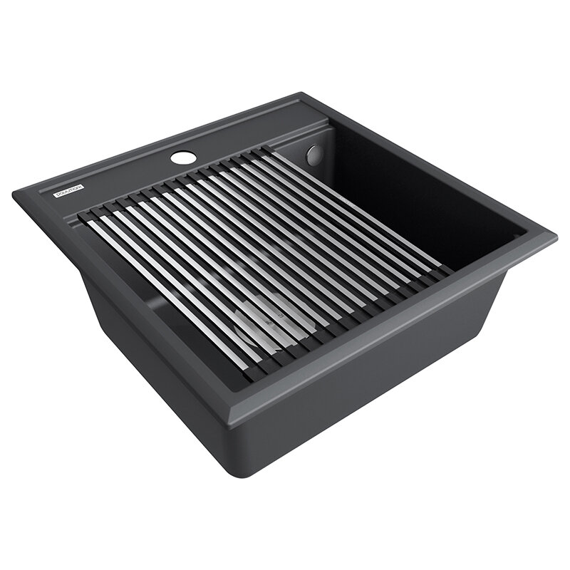 Изображение товара Мойка кухонная Paulmark Stepia-500 PM115051-AN, 50x51 см, кварцевая, черная