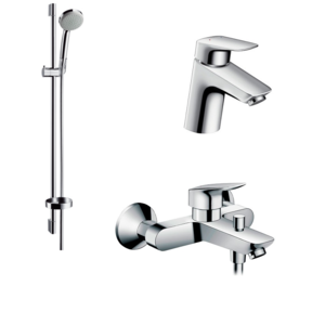 Изображение товара Душевой комплект Hansgrohe хром для ванны и раковины с технологией AirPower
