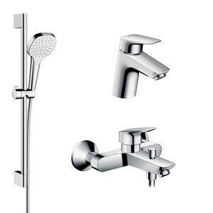 Изображение товара Душевой комплект Hansgrohe, хром, 71400000/71070000/26580400