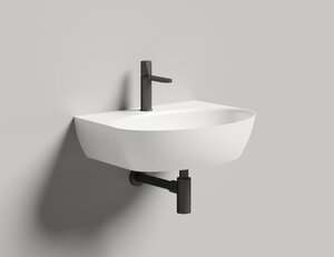 Изображение товара Раковина Salini Alda Wall 02, 140322M, 58 х 45 х 15 см, из искусственного камня S-Stone, белый матовый