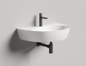 Изображение товара Раковина накладная Salini Alda Wall 03, 140323M, 71 х 45 х 15 см, из искусственного камня S-Stone, белый матовый