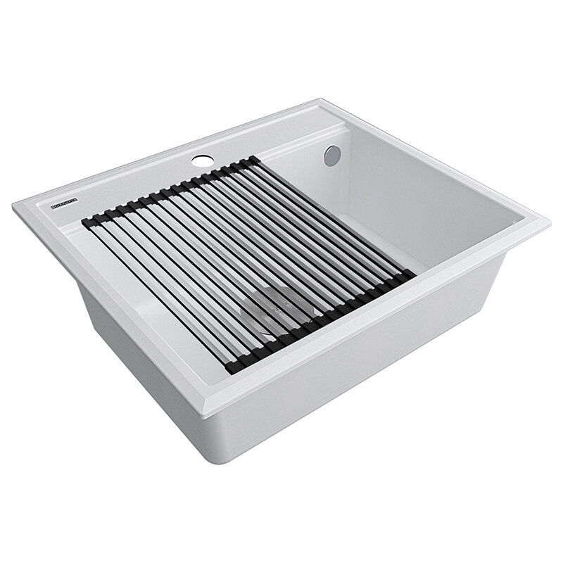 Изображение товара Мойка кухонная Paulmark Stepia-590 PM115951-WH белая, 59 х 51 см