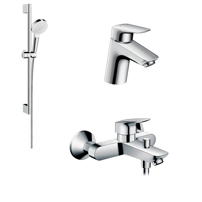 Изображение товара Душевой комплект Hansgrohe Logis: смесители и гарнитур, хром