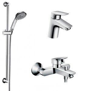 Изображение товара Душевой комплект Hansgrohe, хром, 71400000/71070000/27843000