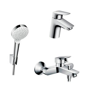 Изображение товара Душевой комплект Hansgrohe, хром, 71400000/71070000/26690400