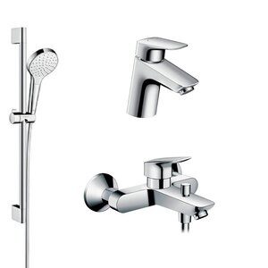 Изображение товара Душевой комплект Hansgrohe, хром, 71400000/71070000/26564400
