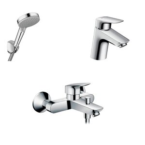 Изображение товара Душевой комплект Hansgrohe с хромированным покрытием и технологией AirPower