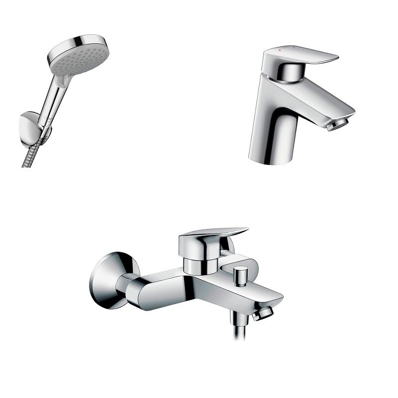 Изображение товара Душевой комплект Hansgrohe, хром, 71400000/71070000/26273000 Изображение товара Душевой комплект Hansgrohe, хром, 71400000/71070000/26273000