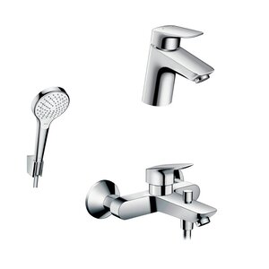 Изображение товара Душевой комплект Hansgrohe, хром, 71400000/71070000/26424400