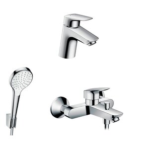 Изображение товара Душевой комплект Hansgrohe, хром, 71400000/71070000/26410400