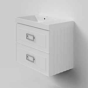 Изображение товара Тумба под раковину La Fenice Cubo Bianca Twin 80 см, подвесная, под встраиваемую раковину, белый матовый, FNC-01-CUB-B-80-2